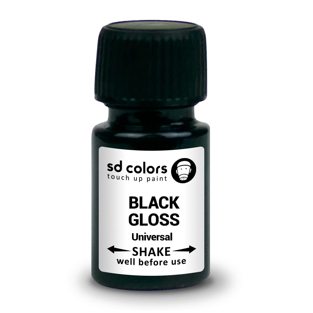 Melna spīdīga krāsas korekcijas pildspalva SD COLORS, universāla, 8 ml – akmens skaidu un skrāpējumu labošanai automašīnām, motocikliem, velosipēdiem un vieglmetāla diskiem