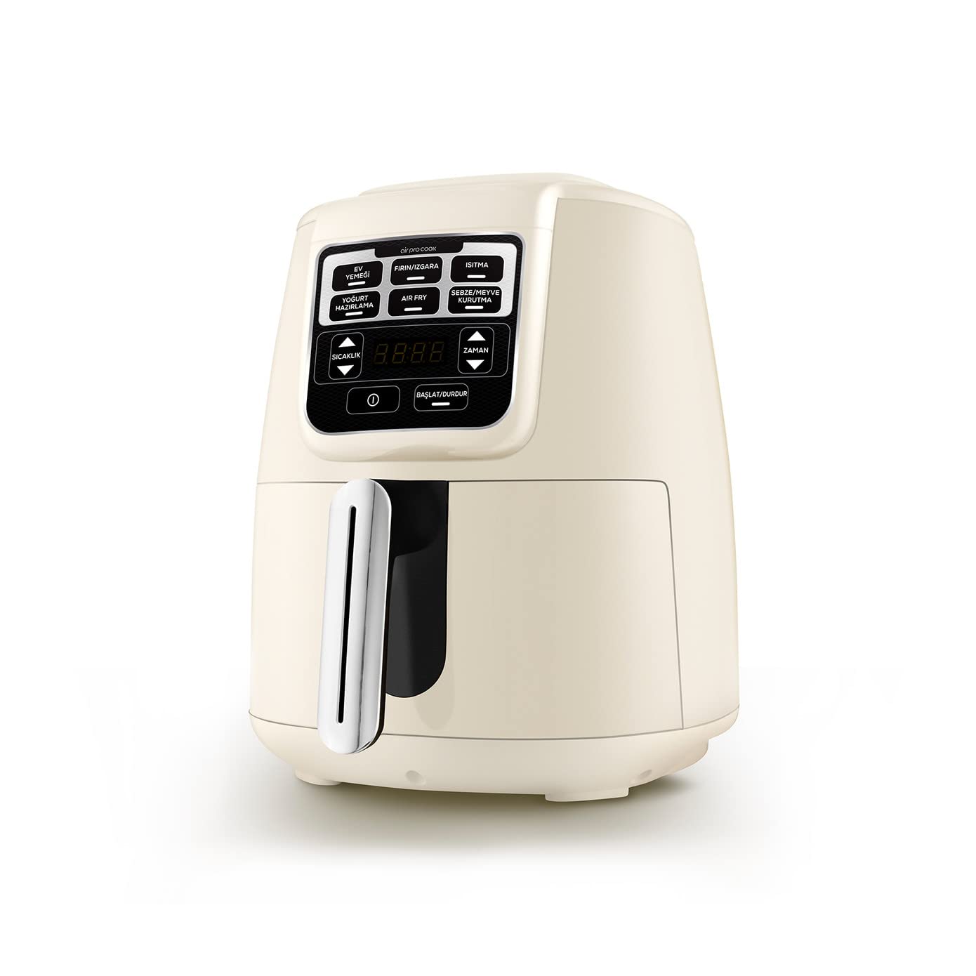 Karaca Air Cook XL 2 in 1 Airfryer - 4L capacity, 1550W, oil-free frying, grill meals, and yogurt maker.