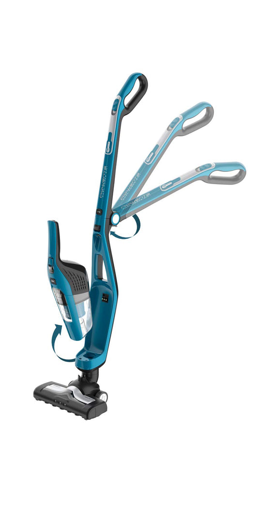 Rowenta Dual Force 2-in-1 putekļsūcējs - viegls, salokāms, LED gaismas, litija jonu akumulators, ciklona tehnoloģija.