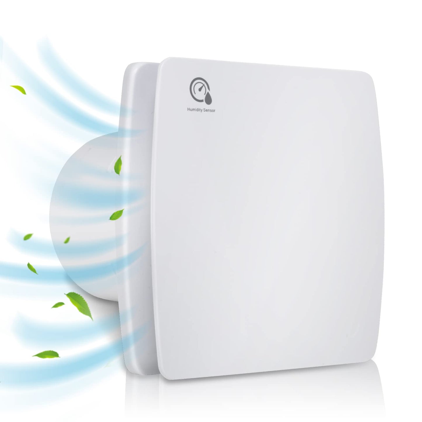 Randaco Badventilators 100mm ar mitruma sensoru, izplūdes ventilators ar regulējamu atlikušā darba laiku, ar taimeri, kluss sienas ventilators vannas istabai, tualetei, virtuvei, balts
