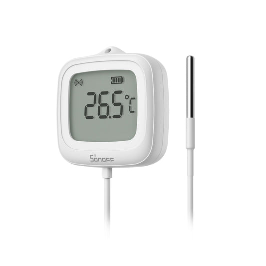 SONOFF SNZB-02LD Zigbee ūdensizturīgs temperatūras sensors ar 1,5 m nerūsējošā tērauda zondi, LCD displejs, -40~115°C diapazons, APP uzraudzība, magnētisks stiprinājums, saderīgs ar Zigbee Hub