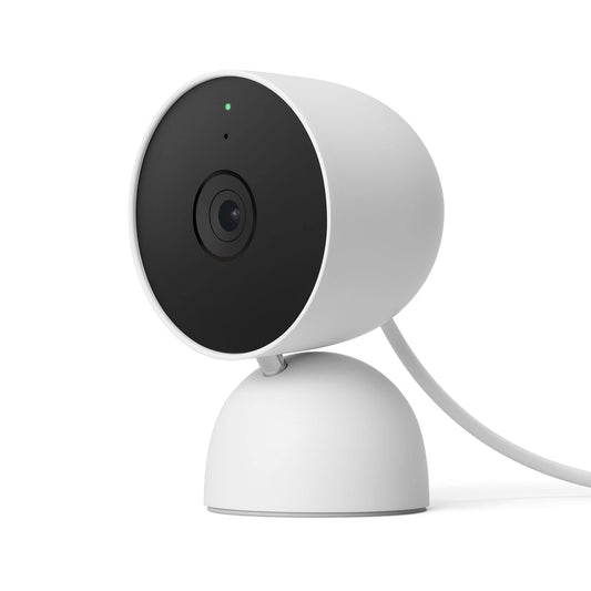 Google Nest Cam ar vadu, drošības kamera mājai, balta, 5,69 x 6,4 x 9,84 cm; 393 grami
