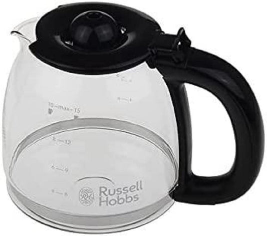 Russell Hobbs rezerves stikla kanna [kafijas automātam Adventure 24010-56 un Colours+ Digital 24031-56, 24033-56, 24034-56 un Victory 24030-56] kafijas kanna stikla filtrēšanas kafijas automātam 700214