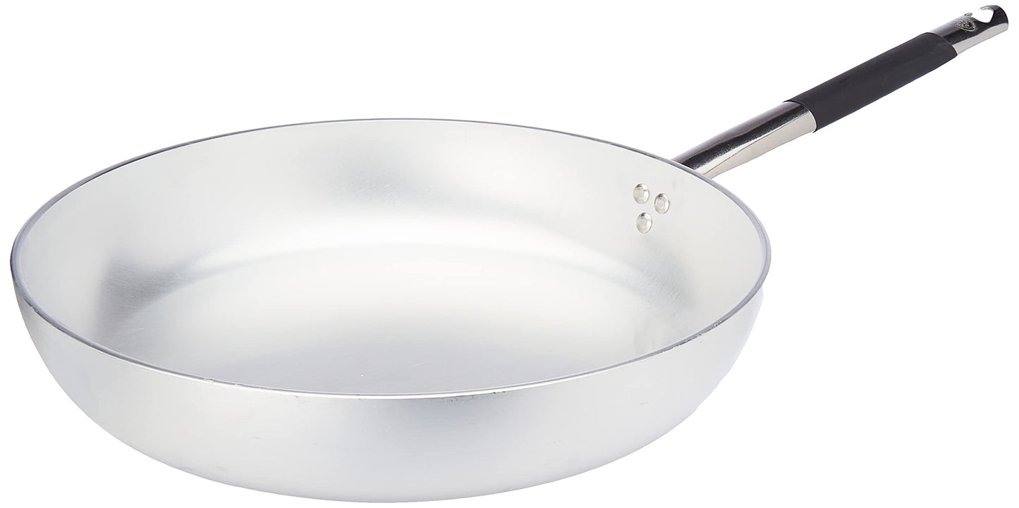 Pentole Agnelli ALMC1111C36 Cool Radiante - 36 cm, 5 mm thick, non-aluminum, stainless steel handle, silver cookware.