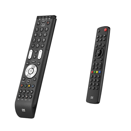 One For All Essence 4 Universālā Tālvadības pults TV - 4 ierīču vadība & Contour TV Universālā Tālvadības pults TV - Smart TV - Garantēti darbojas ar visām ražotāju zīmēm – URC1210