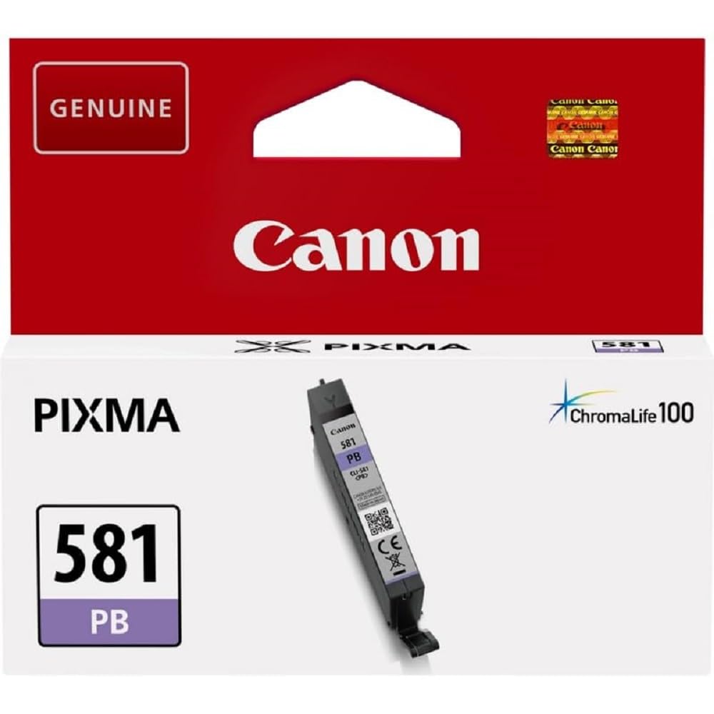 Canon CLI-581 PB tintes tvertne - foto zila, 5,6 ml, oriģināls tintes printeriem PIXMA, augstas kvalitātes drukāšanai.