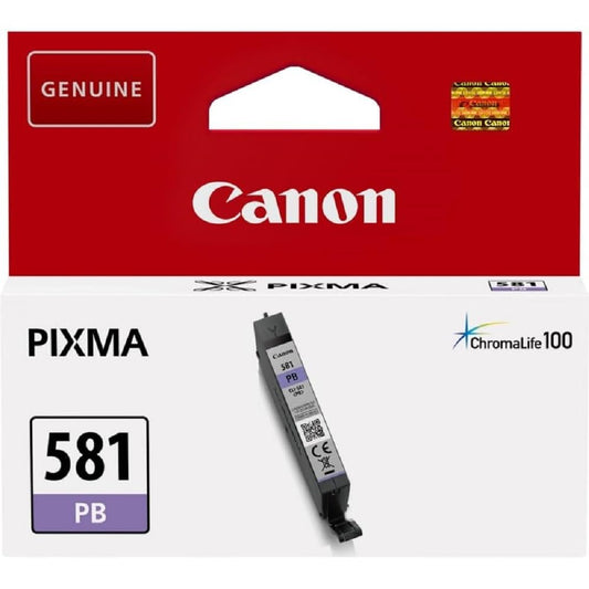 Canon CLI-581 PB tintes tvertne - foto zila, 5,6 ml, oriģināls tintes printeriem PIXMA, augstas kvalitātes drukāšanai.
