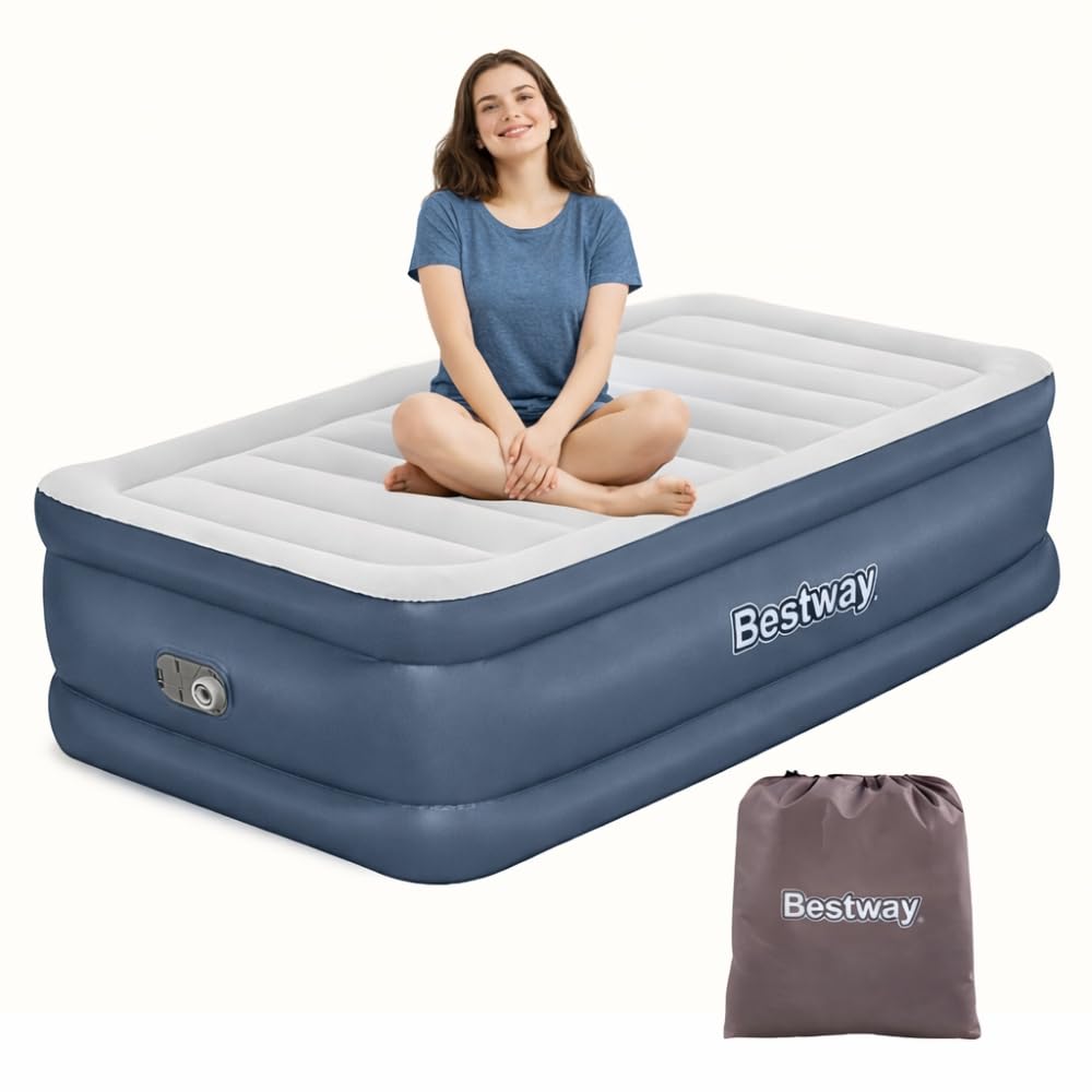 Gaisa matracis Bestway 75" x 38" x 20"/1.91m x 97cm x 51cm Tritech Twin ar iebūvētu AC pumpi