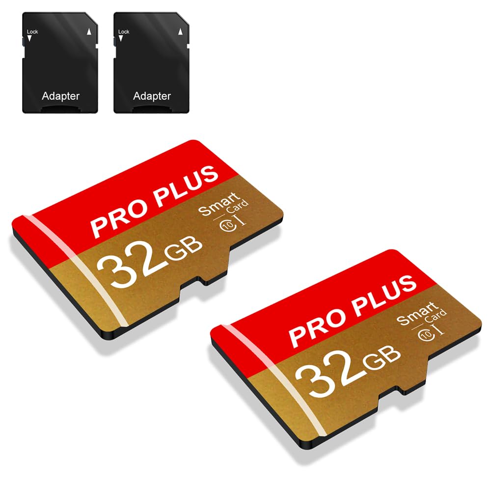 2 x 32GB microSD atmiņas karte ar adapteri, High Speed UHS-I C10 A1 TF karte