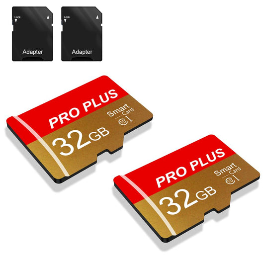 2 x 32GB microSD atmiņas kartes ar adapteri, UHS-I C10 A1, TF karte tālrunim, planšetdatoram, kamerai un spēļu konsolei, TF162 Red Gold