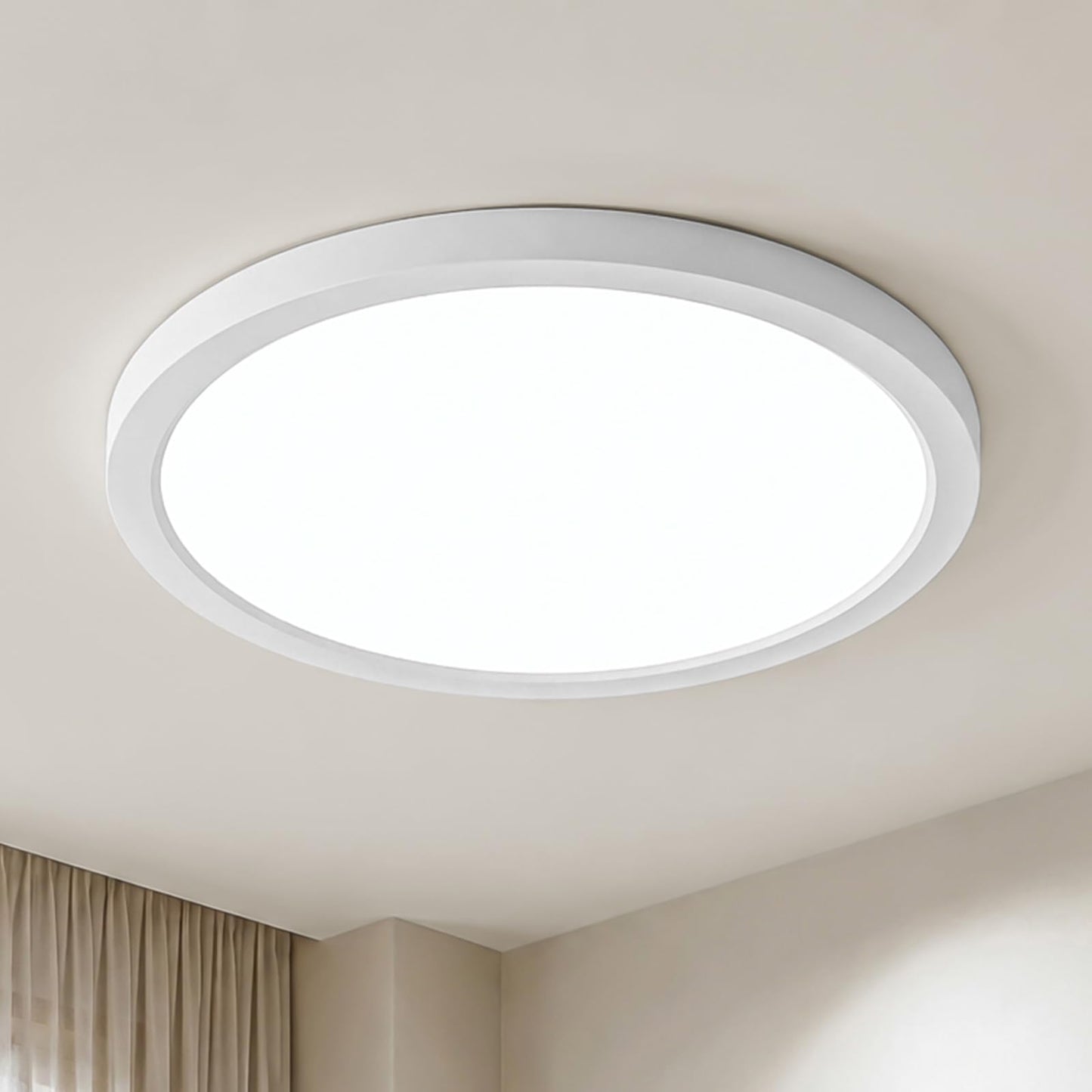 LED griestu lampa LQWELL, īpaši plāna, balta, 22 cm, 18W, 1980lm, 6000K