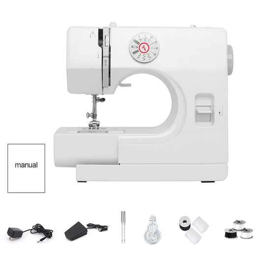 Letcart 725 Elektrische NäHmaschine Mit 12 NäHprogrammen, Tragbare Mini NäHmaschine FüR AnfäNger, Led NäHlicht, Einstellbare StichläNge, RüCkwäRtstaste, Fadenschneider