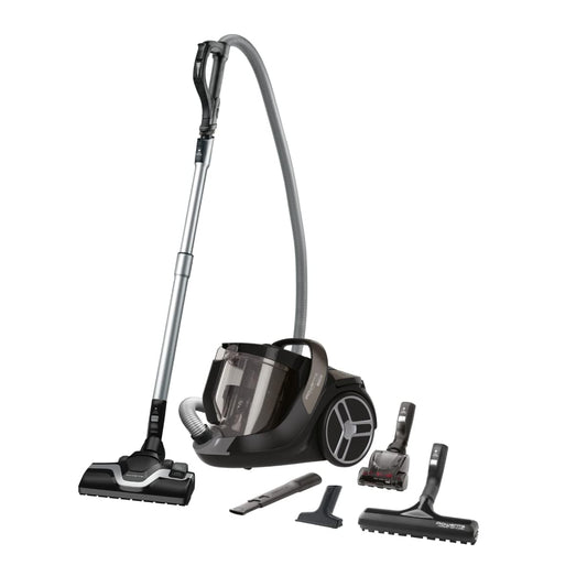 Rowenta RO7260EA Silence Force Cyclonic - 550W, 2.5L, 67dB, includes 4 accessories, bagless design for quiet cleaning.