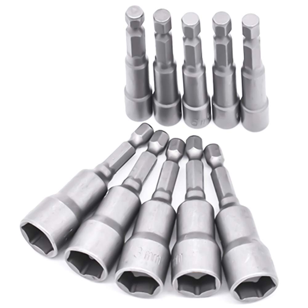 Magnētiskas sešstūra ligzdas 10 gab., 6–19 mm