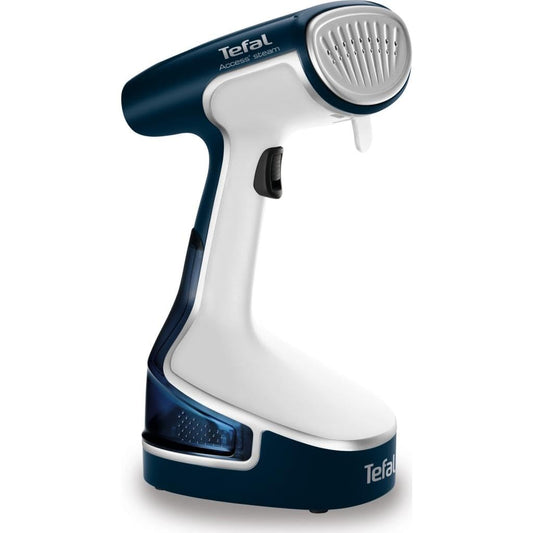 Tefal Access Steam DR8085 - 1500 W, compact design, 24 g/min steam power, removable 200 ml water tank, dark blue/white.