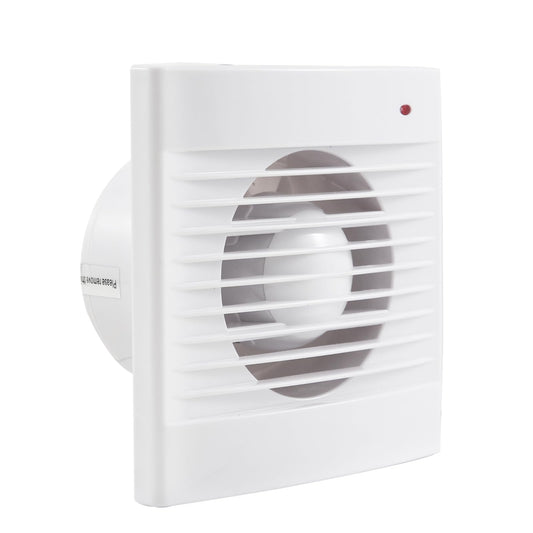Bad ventilators cupeohome 100mm ar atpakaļvārstu, 142m³/h nosūces ventilators, cauruļveida ventilators vannas istabai, virtuvei un guļamistabai, uzstādīšanai logos un sienās, balts