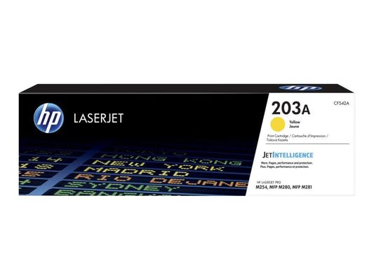 HP 203A Toneris - oriģinālais dzeltens toneris HP LaserJet Pro M254, augsta kvalitāte, 1000 lapas.