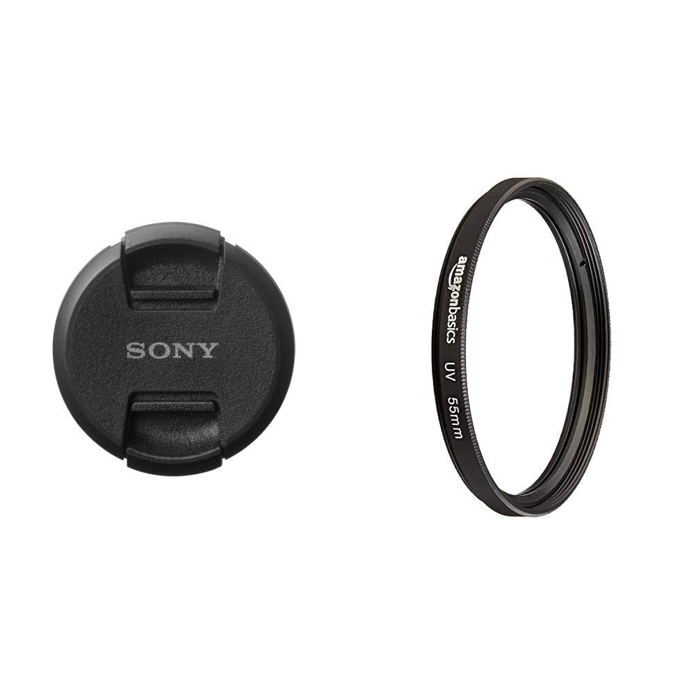 Sony ALC-F 55 S priekšējā objektīva vāciņš (55 mm) & Amazon Basics UV-Sperrfilter - 55mm