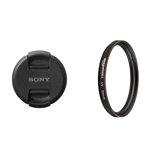 Sony ALC-F 55 S priekšējā objektīva vāciņš (55 mm) & Amazon Basics UV-Sperrfilter - 55mm