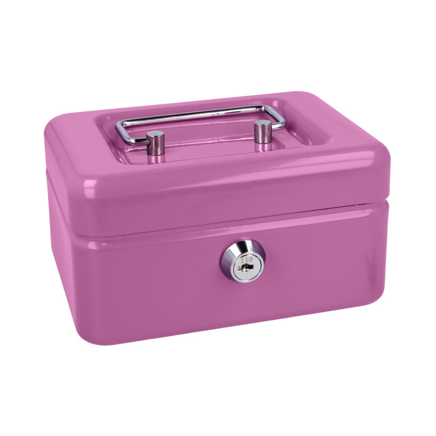 Slēdzama naudas kaste Westcott, kompakta, 15 cm, Lilac, tērauda loksne, ar 2 atslēgām, izņemamu monētu ieliktni ar 6 nodalījumiem, E-51000 LILAC