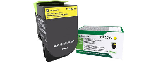 Lexmark 71B20Y0 dzeltena tonera kasetne - augstas kvalitātes, ilgmūžīga, saderīga ar Lexmark printeriem.