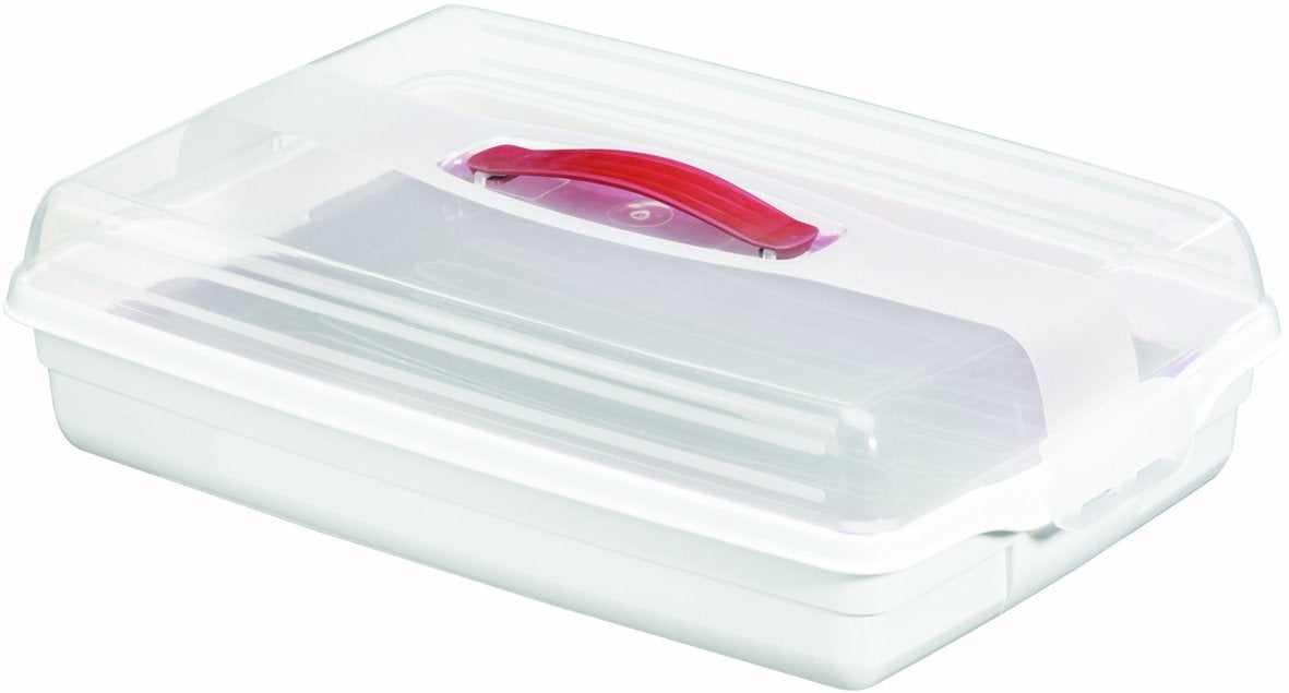 Pārtikas transportēšanas kaste Curver 175245 Party-Butler, 45 x 29,5 x 11,1 cm, caurspīdīga/balta, liela