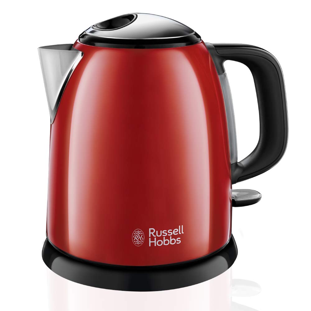 Russell Hobbs mazs ūdens vārītājs 1,0l - nerūsējošais tērauds, 2400W, ātrā vārīšana, izņemams filtrs, ūdens līmeņa indikators.