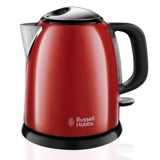 Russell Hobbs mazs ūdens vārītājs 1,0l - nerūsējošais tērauds, 2400W, ātrā vārīšana, izņemams filtrs, ūdens līmeņa indikators.
