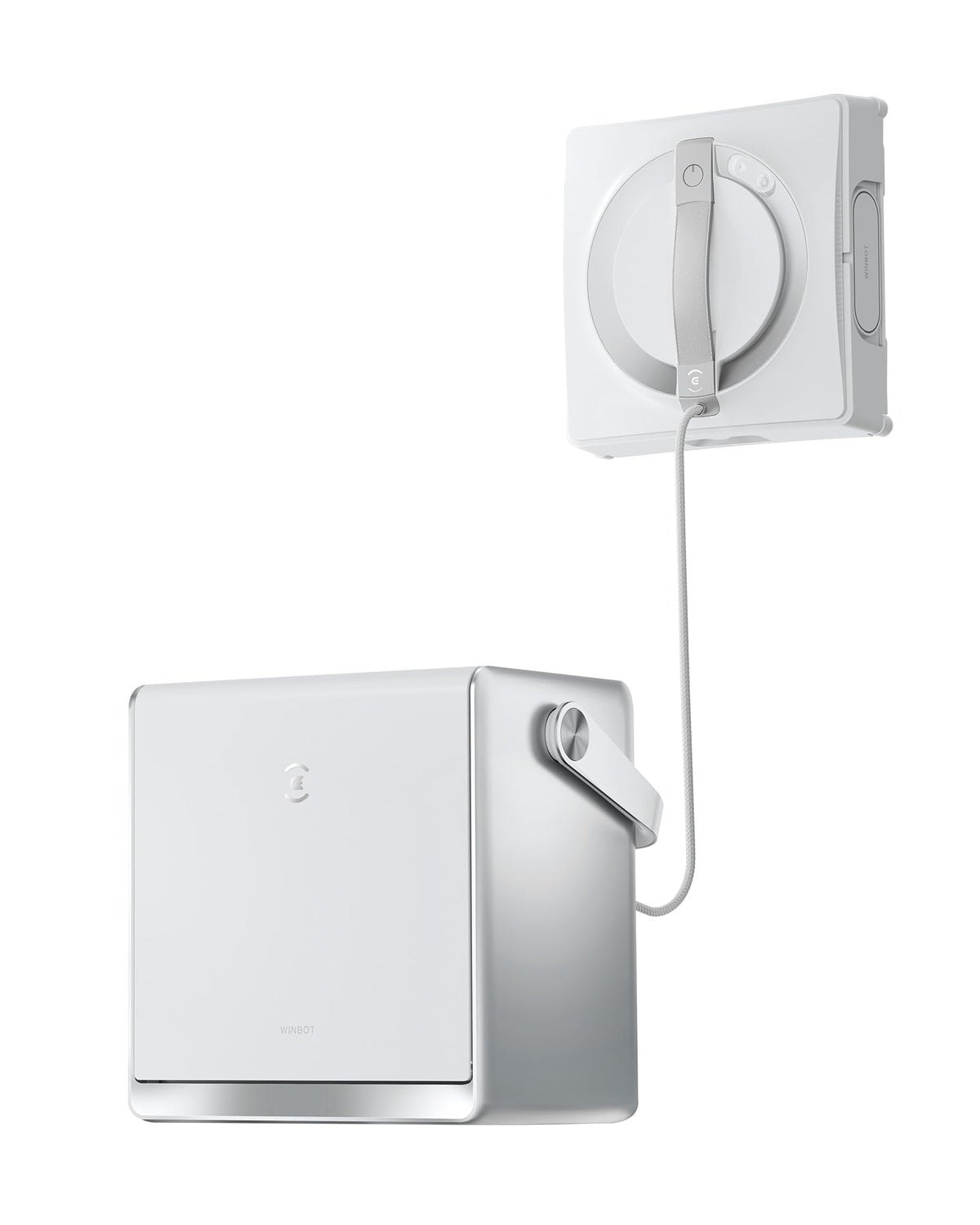 ECOVACS WINBOT W2 Omni logu tīrīšanas robots ar 6-in-1 daudzfunkcionālu staciju, iebūvētu 4500mAh akumulatoru, malu tīrīšanas režīmu, platleņķa izsmidzināšanas tehnoloģiju, White