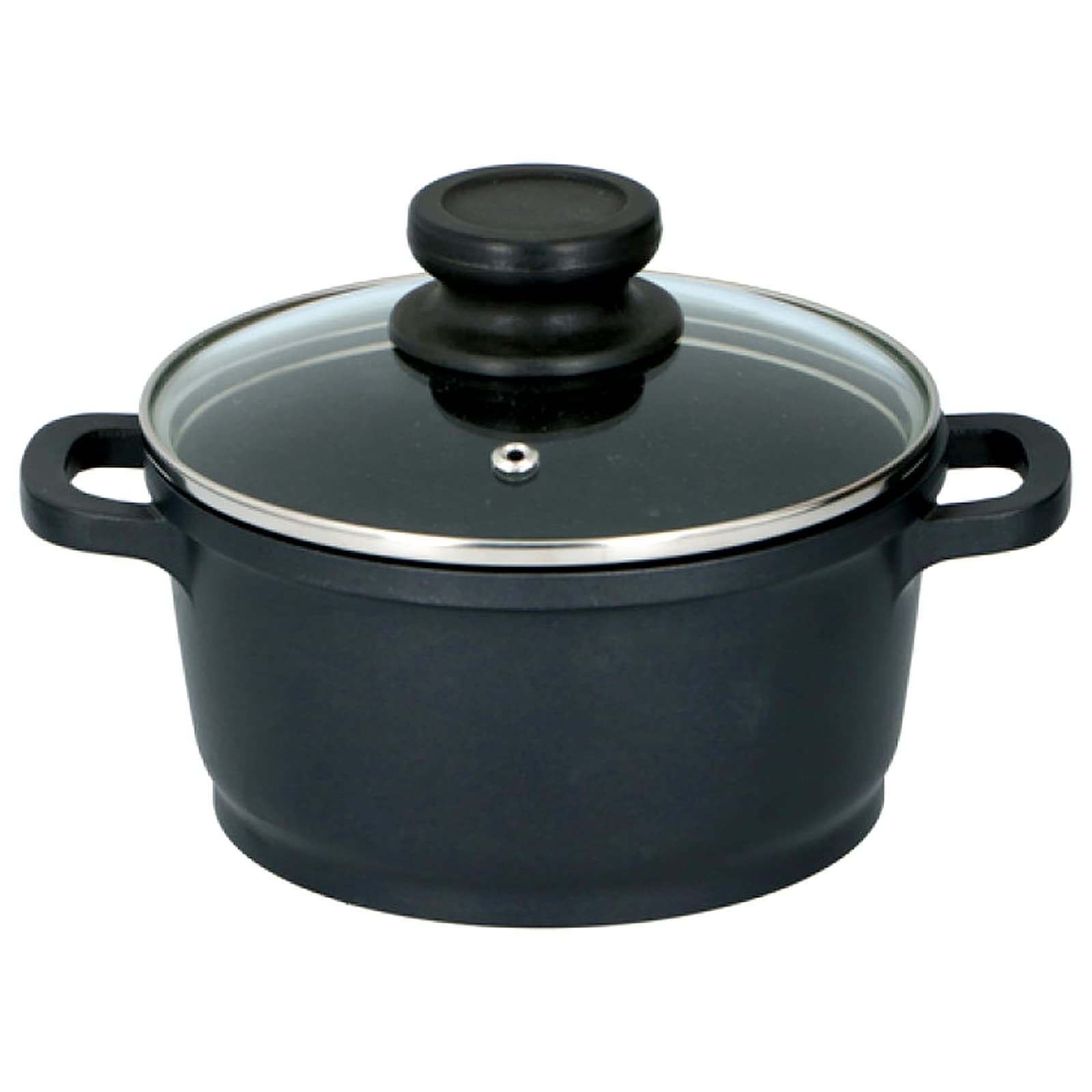 Alpina katliņš – Ø16 cm, 1,3 l, melns, ar vāku, piemērots visiem siltuma avotiem, trauku mazgājamā mašīnā mazgājams.