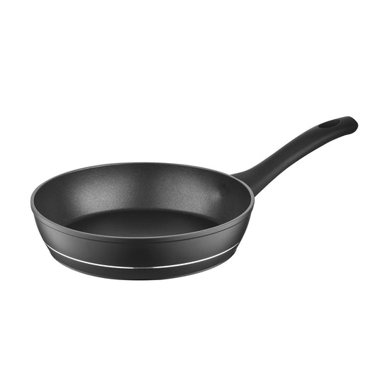FLORINA alumīnija cepamā panna 22 cm - universālā DELUX ar pretpiedeguma un skrāpējumiem izturīgu indukcijas pamatni.