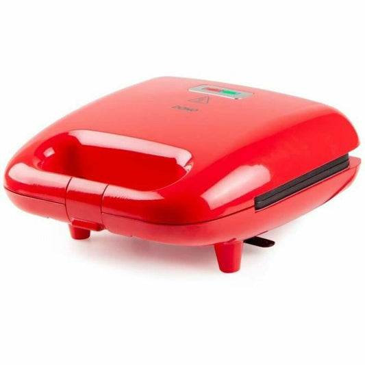 DOMO DO9242W Uzkodu ballīte 5-in-1, 5 maināmās plāksnes, kroki, vafeles, donati, dzīvnieku formas un vafeles uz kociņa sarkanas