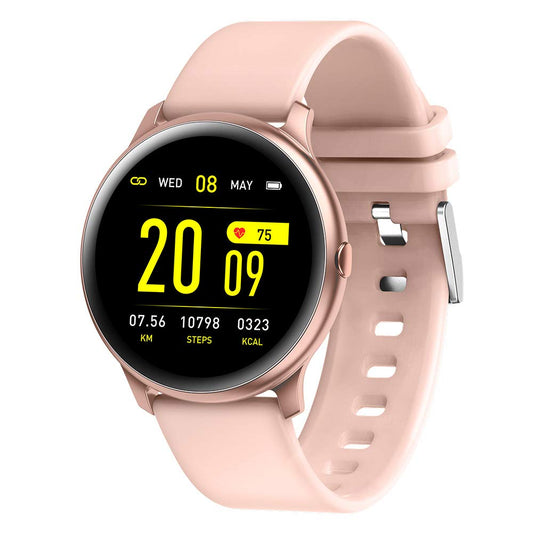 MaxCom viedpulkstenis Fit FW32 NEON rozā - Smart fitness watch with heart rate monitor and vibrant neon pink design.