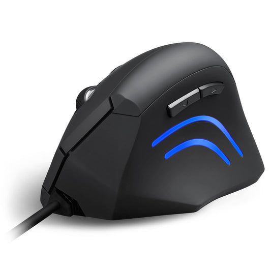 Perixx PERIMICE-508 Programmējama Ergonomiska Pele - Vertikāla, Vadu, 1000/1600 dpi, ideāli pret peles un tenisa elkoņa sindromu