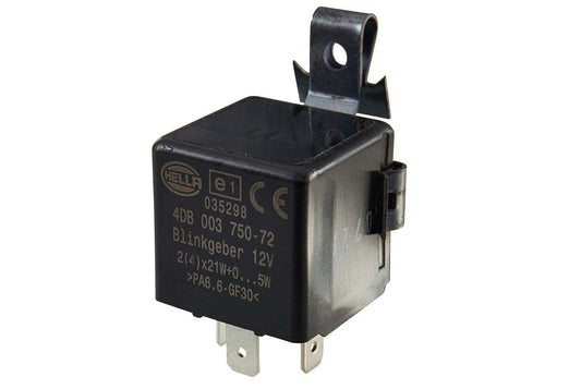 HELLA 4DB 003 750-721 Pagrieziena signāla ierīce - 12V - 3-polu - uzstādīšana - elektroniska - ar turētāju