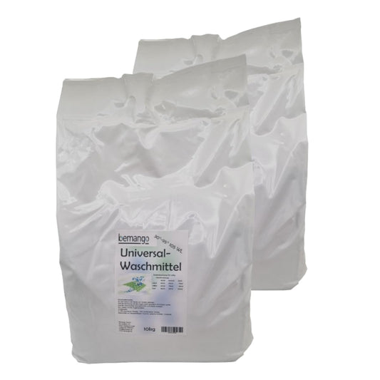 Mazgāšanas pulveris Bemango bez fosfātiem, 2 x 10 kg, apm. 200 mazgāšanas reizēm
