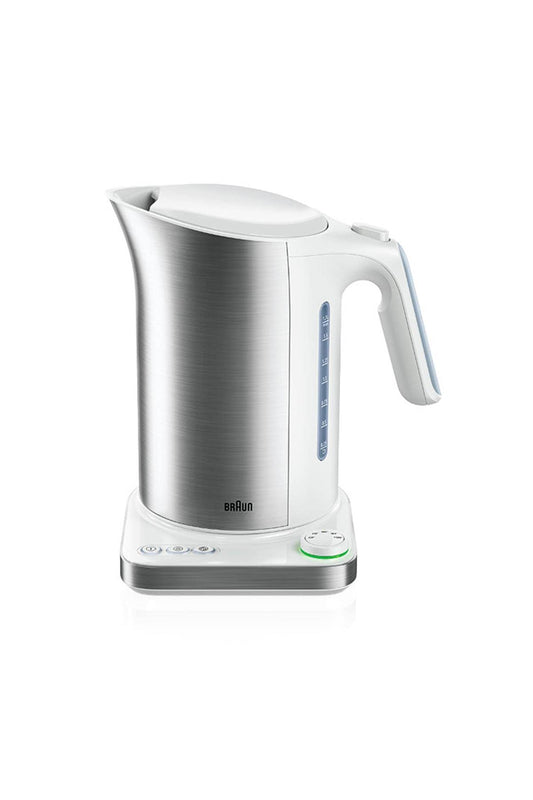 Brūns ūdens vārītājs WK 5115 WH – ātrās vārīšanas sistēma, 5 temperatūras līmeņi, 1,7 L, 3000 W, balts/nerūsējošais tērauds