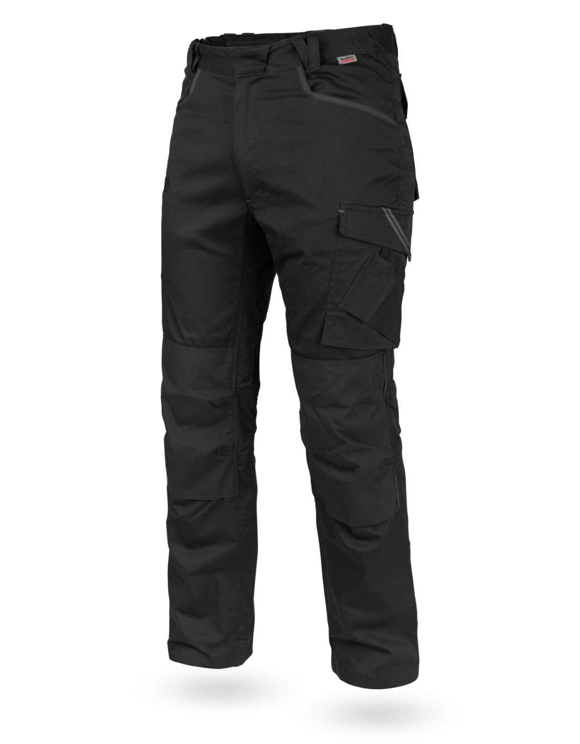 Darba bikses WÜRTH MODYF Bundhose Stretch X, profesionālas vīriešu darba bikses ar rāvējslēdzēju, 54. izmērs, melnas