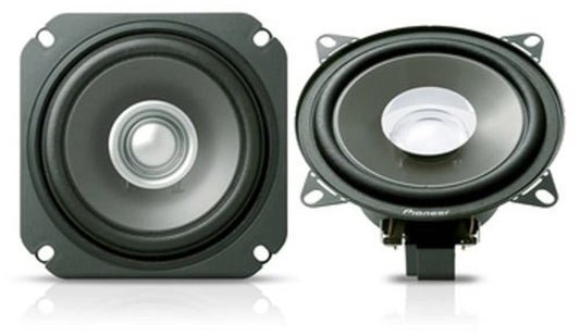 Pioneer TS-1001I 10 cm markas specifikācijas divu membrānu skaļruņu komplekts, 2 skaļruņi (katrs 110W max., 20W sinus), jaudīgs skaņas kvalitāte, augsta efektivitāte, 43 mm uzstādīšanas dziļums, 102 mm uzstādīšanas atvere, ar režģi