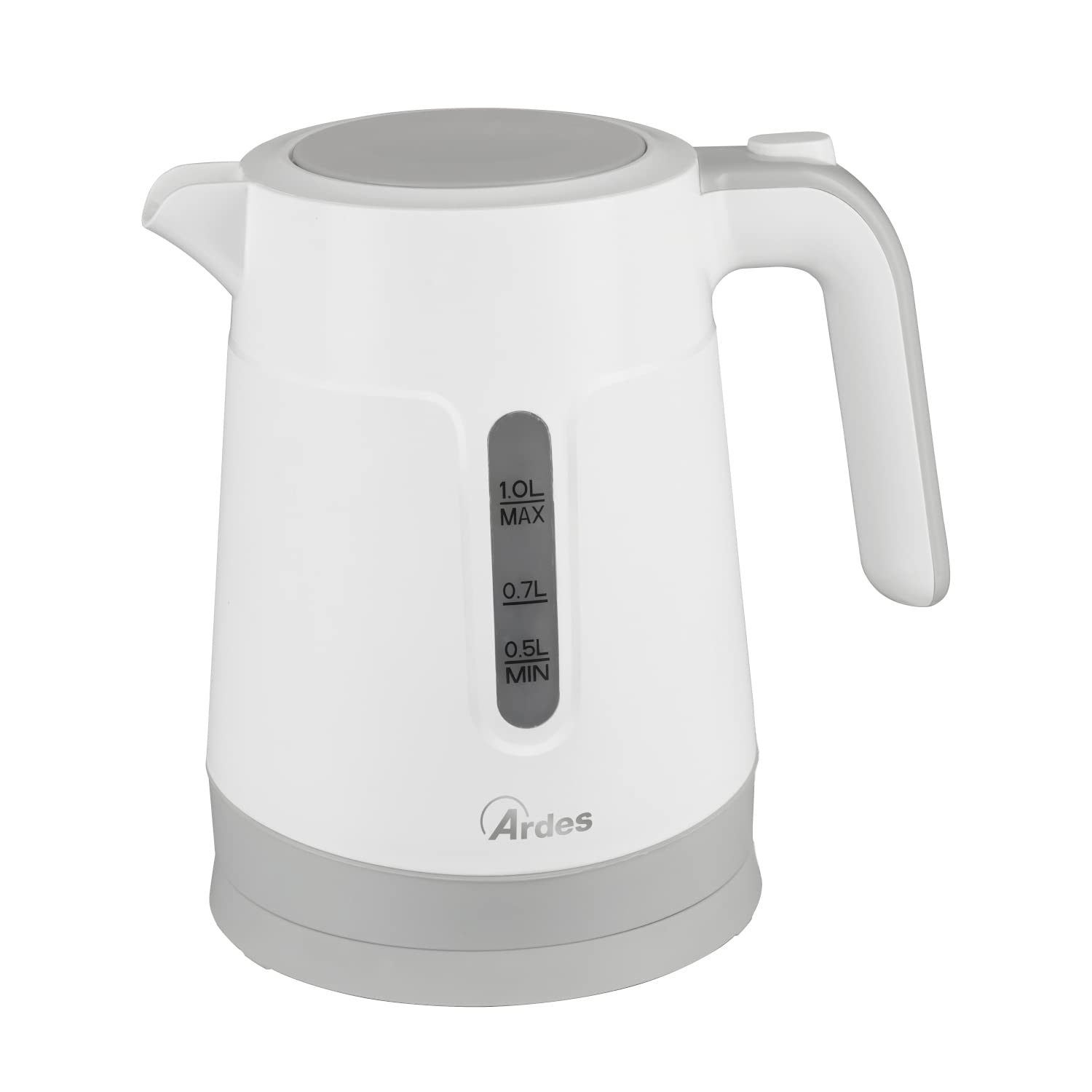 ARDES KETTY GLAM Electric Kettle - 1L capacity, ideal for herbal teas, with electric base and cord storage.