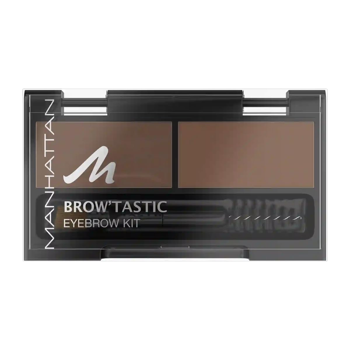 Manhattan Brow'Tastic uzacu komplekts ar vasku un uzacu pūderi, uzacu komplekts fiksēšanai un tonēšanai, tonis Brow-Nie 002, 1 x 3 g