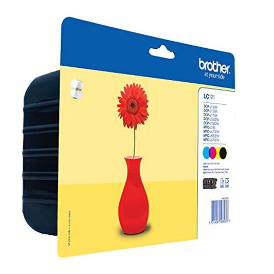 Brother LC-121 Ink Cartridge - Compatible with MFC-J470DW, MFC-J650DW, MFC-J870DW, DCP-J552DW, DCP-J752DW, blister pack.