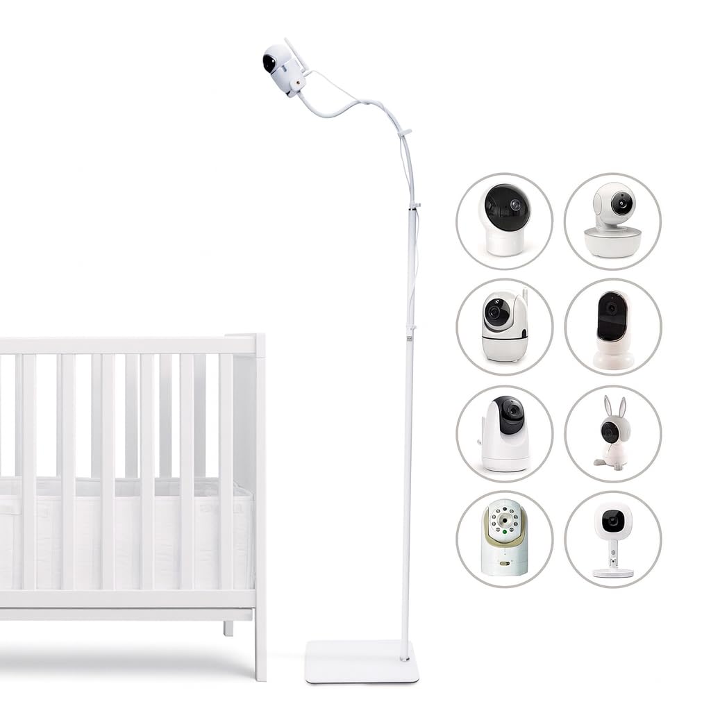 Babyphone turētājs, 170 cm, regulējams augstums, statīvs, saderīgs ar HelloBaby, GHB, Tp-Link Tapo, Momcozy, Eufy, Philips Avent, Vtech un Allen Baby kameru ar 1/4" vītni