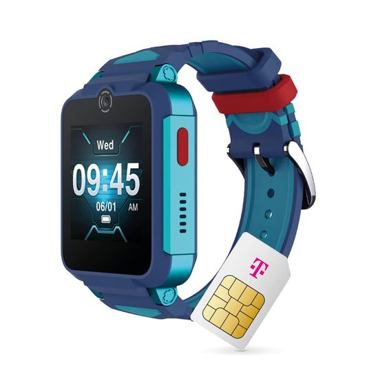 TCL MT42X Zils - bērnu viedpulkstenis ar Telekom Smart Connect, 30€ Amazon dāvanu kupons iekļauts.