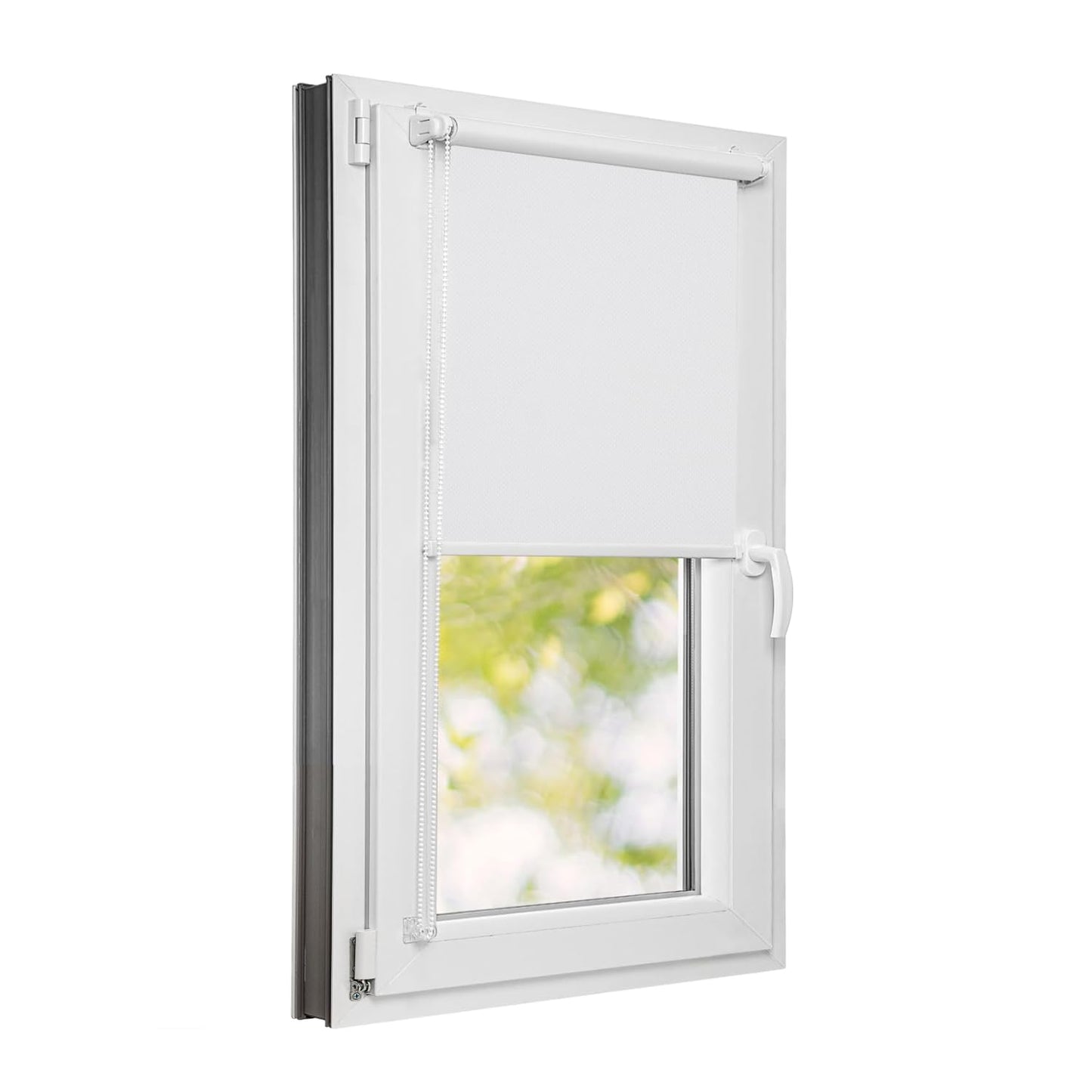Rullo žalūzija logam Estika bez urbšanas, 30cm x 120cm, balta, Klemmfix, 25 auduma krāsas