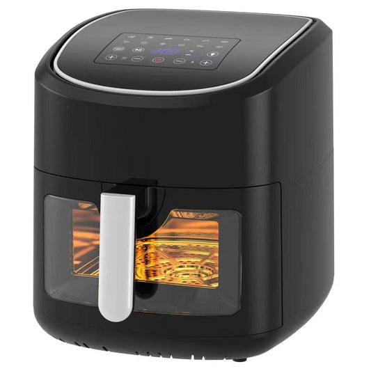 Melchioni GAIA Hot Air Fryer - 8L capacity, touchscreen, 13 presets, 1800W, non-stick, 50-200°C temperature range.