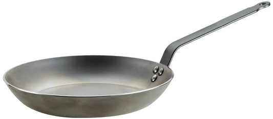 de Buyer Cepšanas panna CARBONE PLUS - 28 cm steel frying pan, durable, silver finish, ideal for high-heat cooking