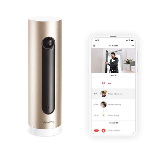 Netatmo viedā uzraudzības kamera iekštelpām (atjaunota - A klase), Wi-Fi, kustības noteikšana, nakts redzamība, bez abonementa, NSC01-R-EC (atjaunota)