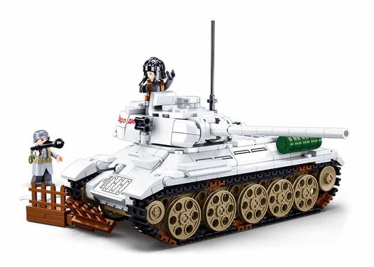 SLUBAN armija - T-34/85 vidējais tanks, 518 gab, detalizēts modelis, piemērots būvniecībai un spēlei.