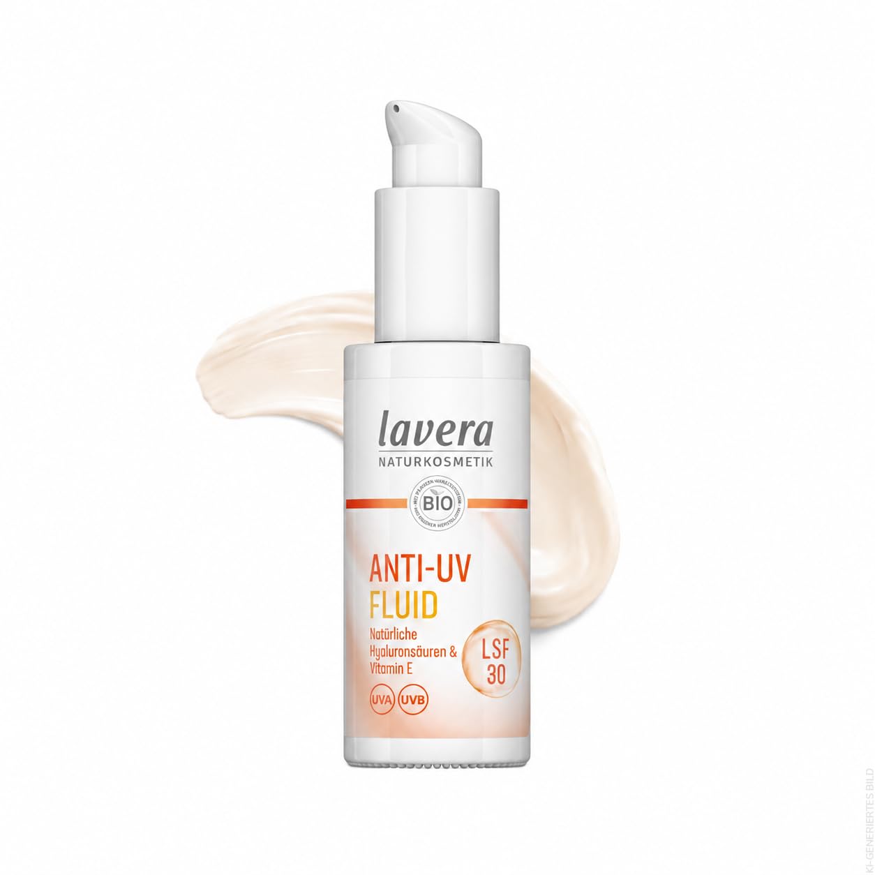 Saules aizsargfluīds lavera Anti-UV Fluid LSF 30, minerāla aizsardzība pret UV starojumu, pret saules radītu ādas novecošanos, vegāns, dabīgā kosmētika, 30 ml
